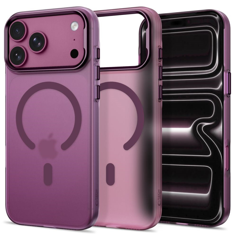 iPhone 18 Pro / 17 Pro Tech-Protect MagZero Case - MagSafe Compatible - Matte Dark Cherry
