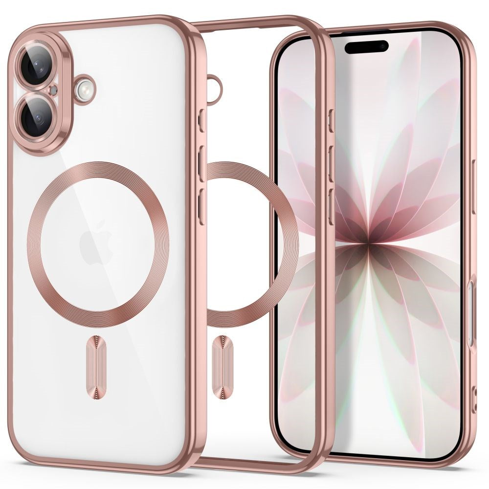 iPhone 17 Tech-Protect MagFlex Case - MagSafe Compatible - Rose Gold / Transparent