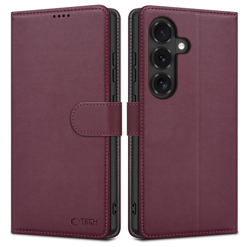 Samsung Galaxy S26 FE Tech-Protect Wallet Flip Case with Card Holder - Red