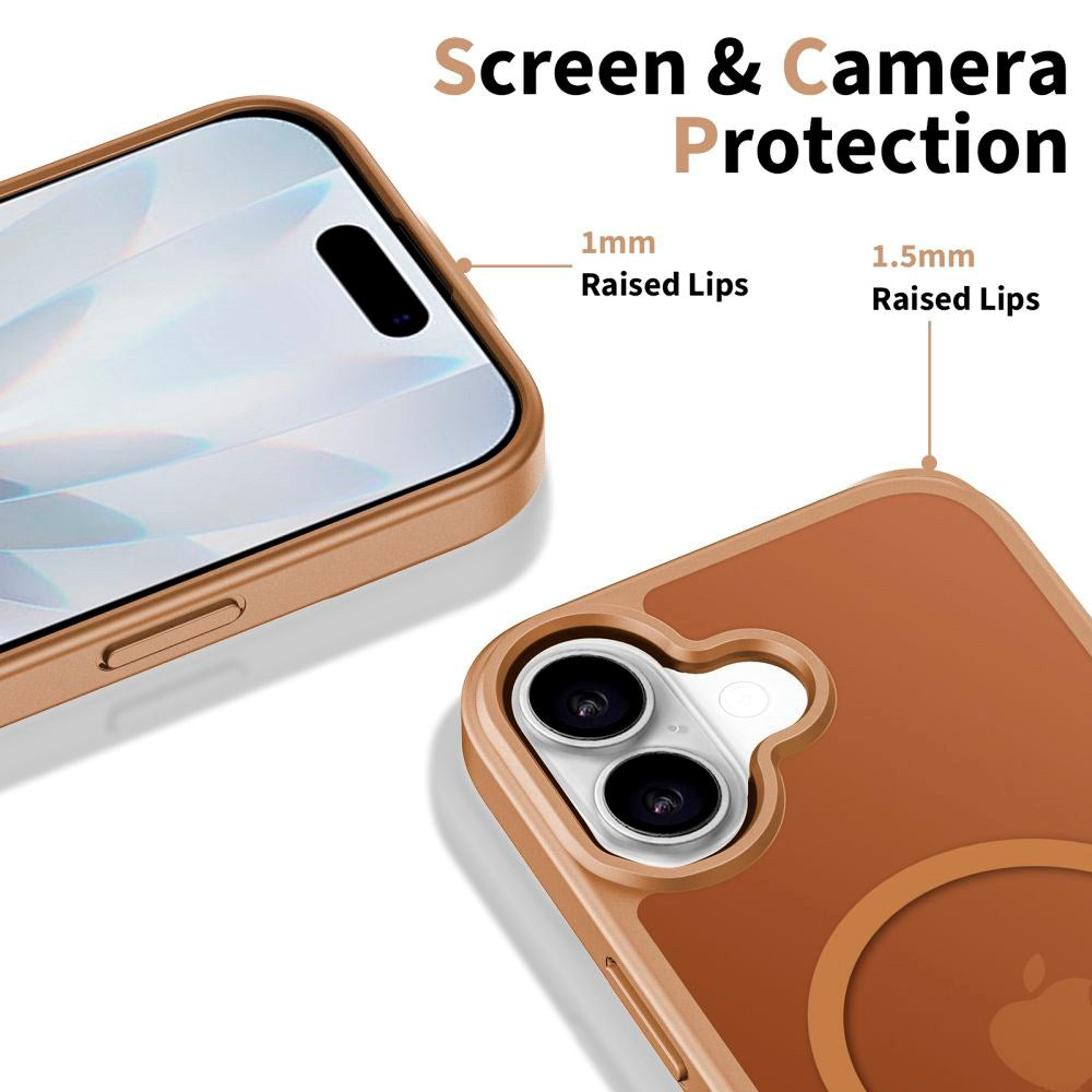 iPhone 17 Tech-Protect BasicMag Hybrid Case - MagSafe Compatible - Matte Brown
