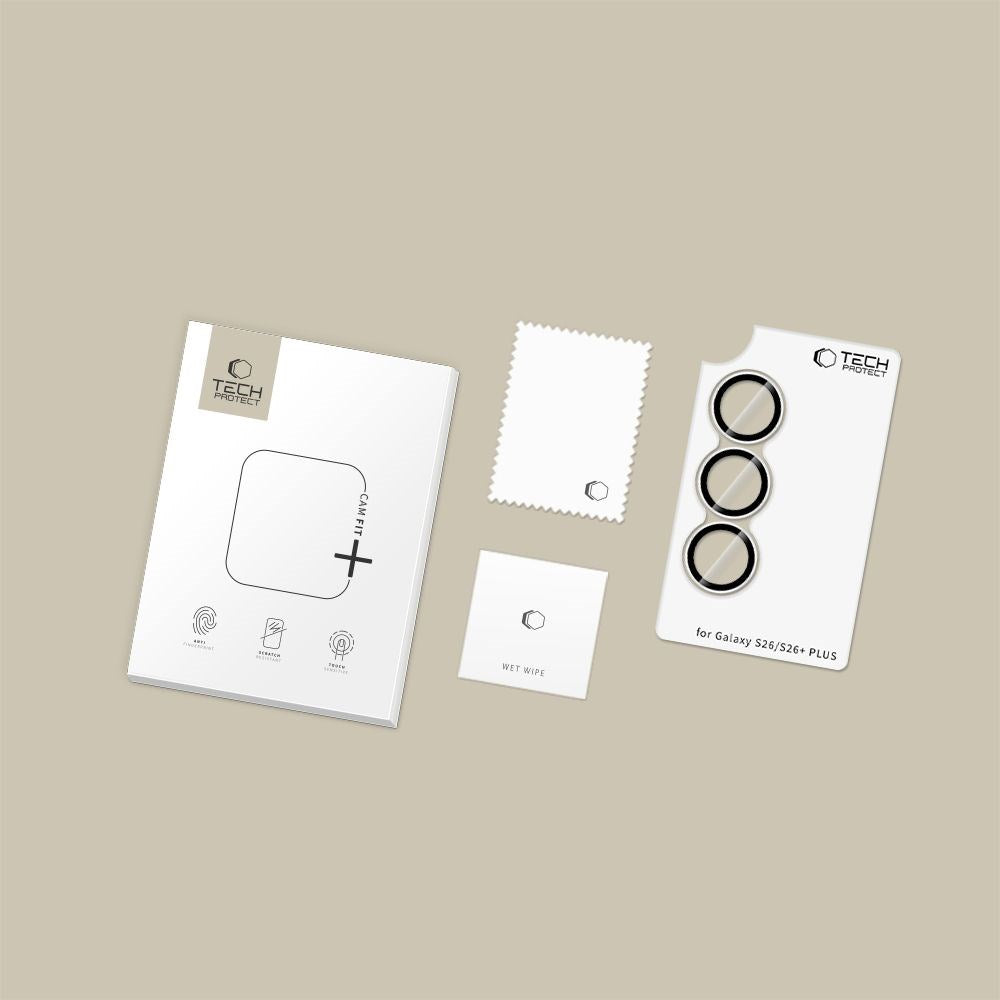 Samsung Galaxy S26 / S26+ (Plus) Tech-Protect Camring Fit+ Camera Lens Protector - Transparent