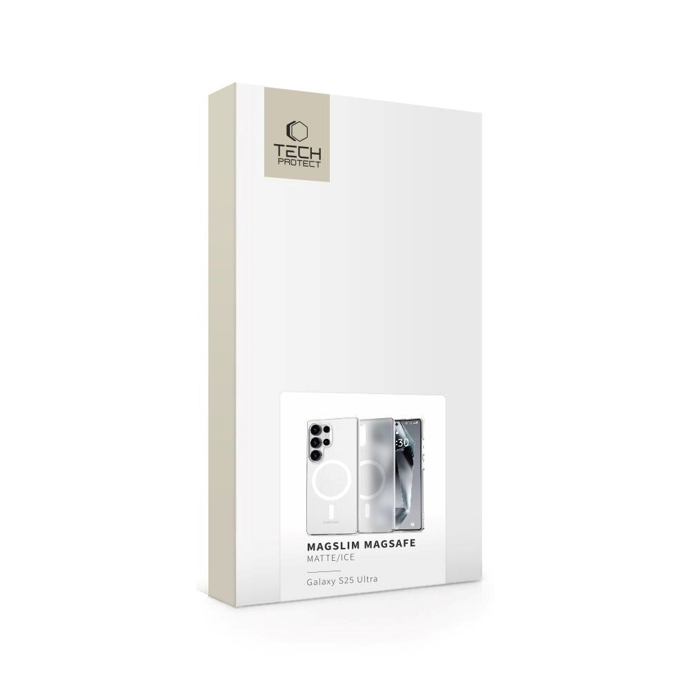 Samsung Galaxy S25 Ultra Tech-Protect MagSlim Case - MagSafe Compatible - Matte White