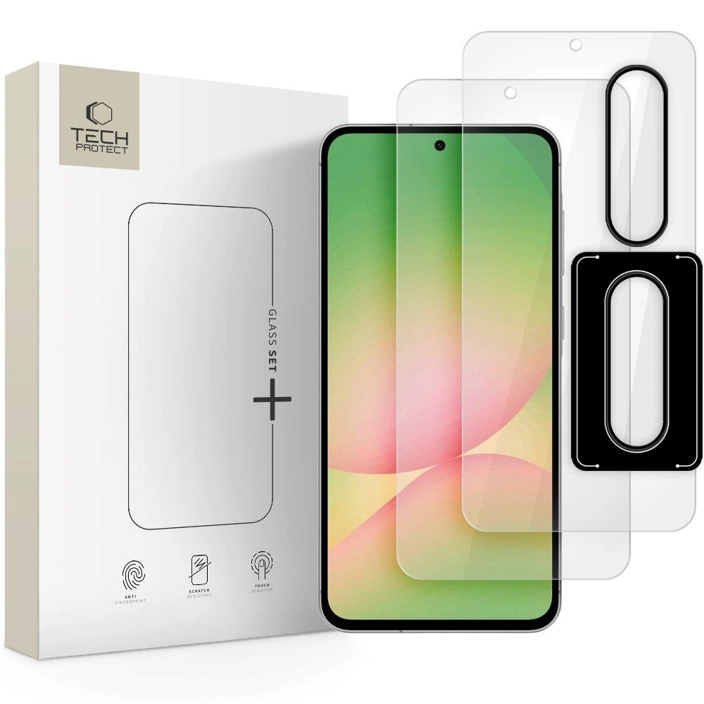 Samsung Galaxy A36 (5G) / A56 (5G) Tech-Protect Protection Set - 2 x Screen Protector 1 x Camera Lens Protector - Transparent