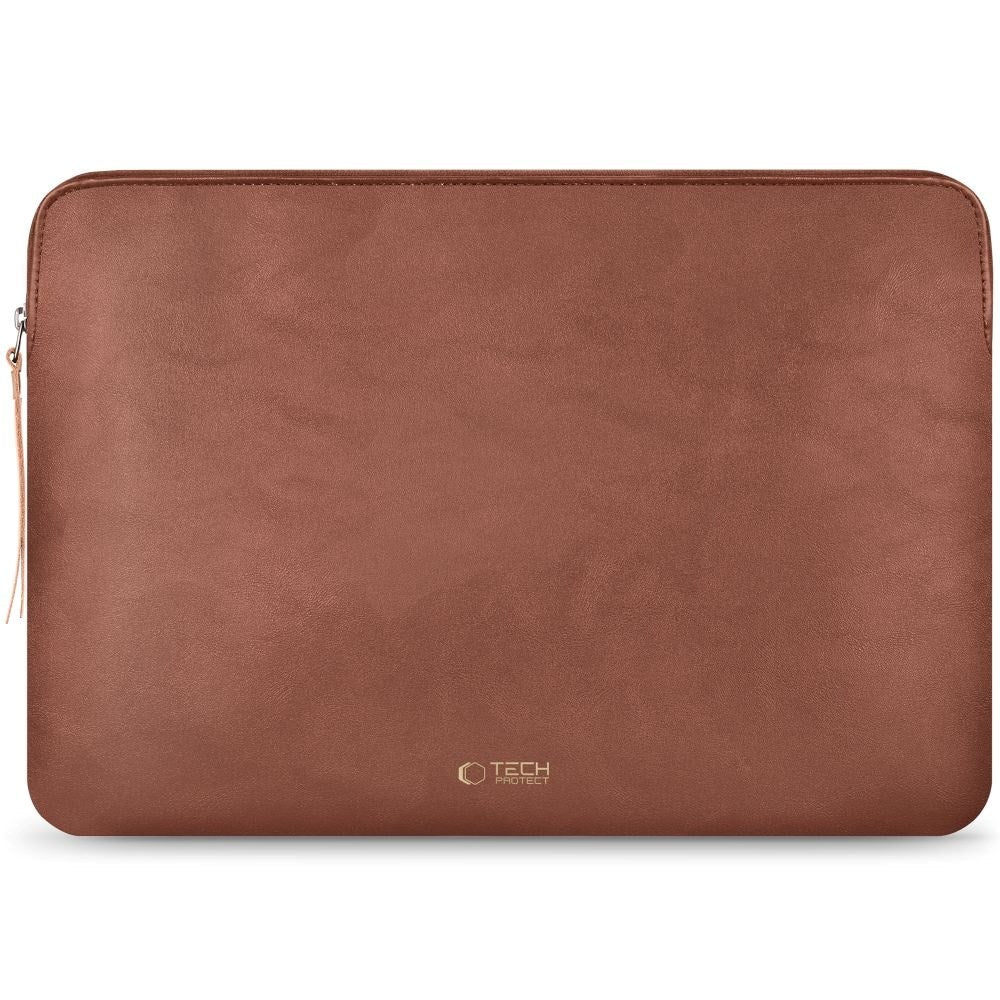 Tech-Protect MacBook / Laptop 15-16" Faux Leather Sleeve with Lined Inside - Brown