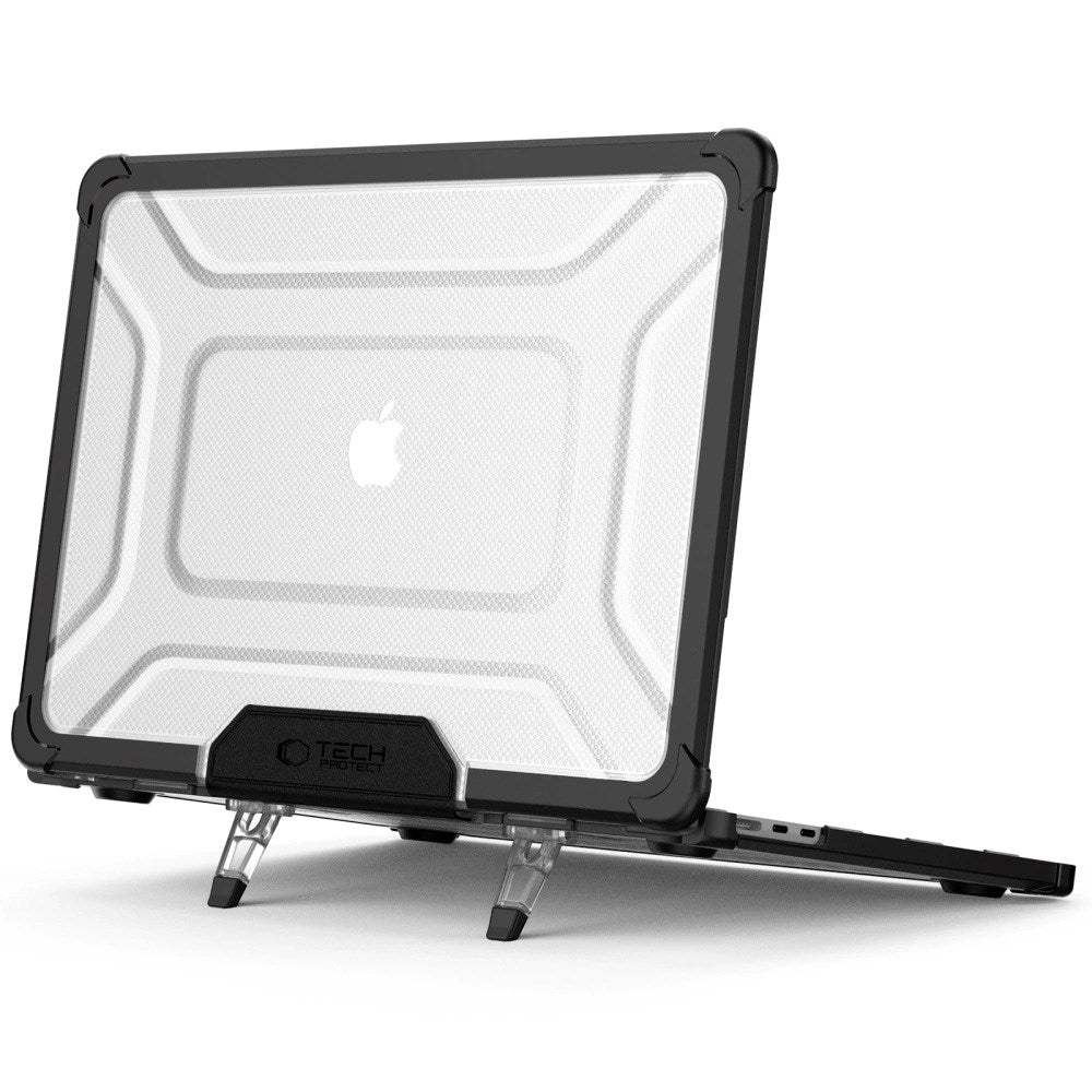 MacBook Air 15" M2 / M3 / M4 (2023 - 2025) Tech-Protect SmartShell Pro Case - Black / Transparent