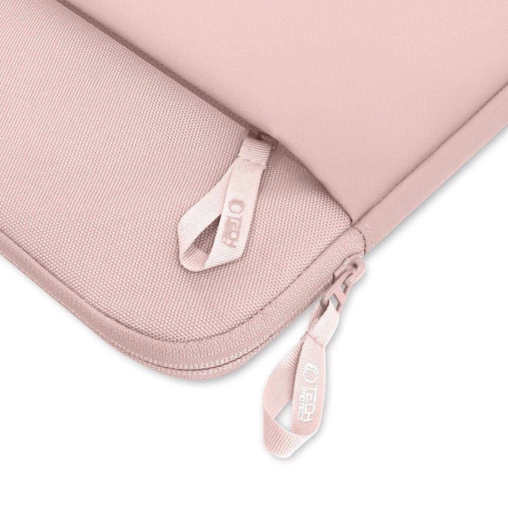 Tech-Protect MacBook / Laptop 13-14" Sleeve with Lined Inside & Pocket - Pink