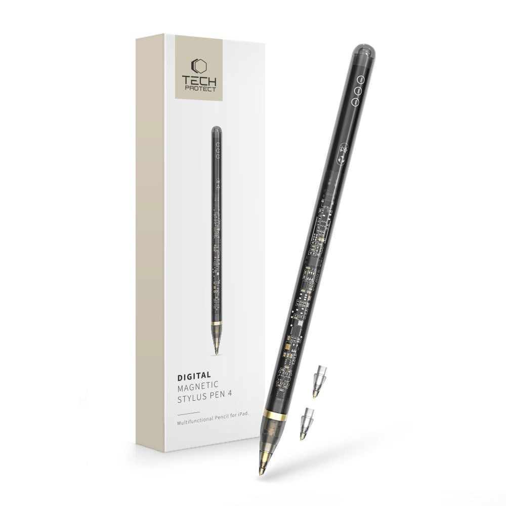 Tech-Protect Stylus Pen "4" til iPad - Clear / Black
