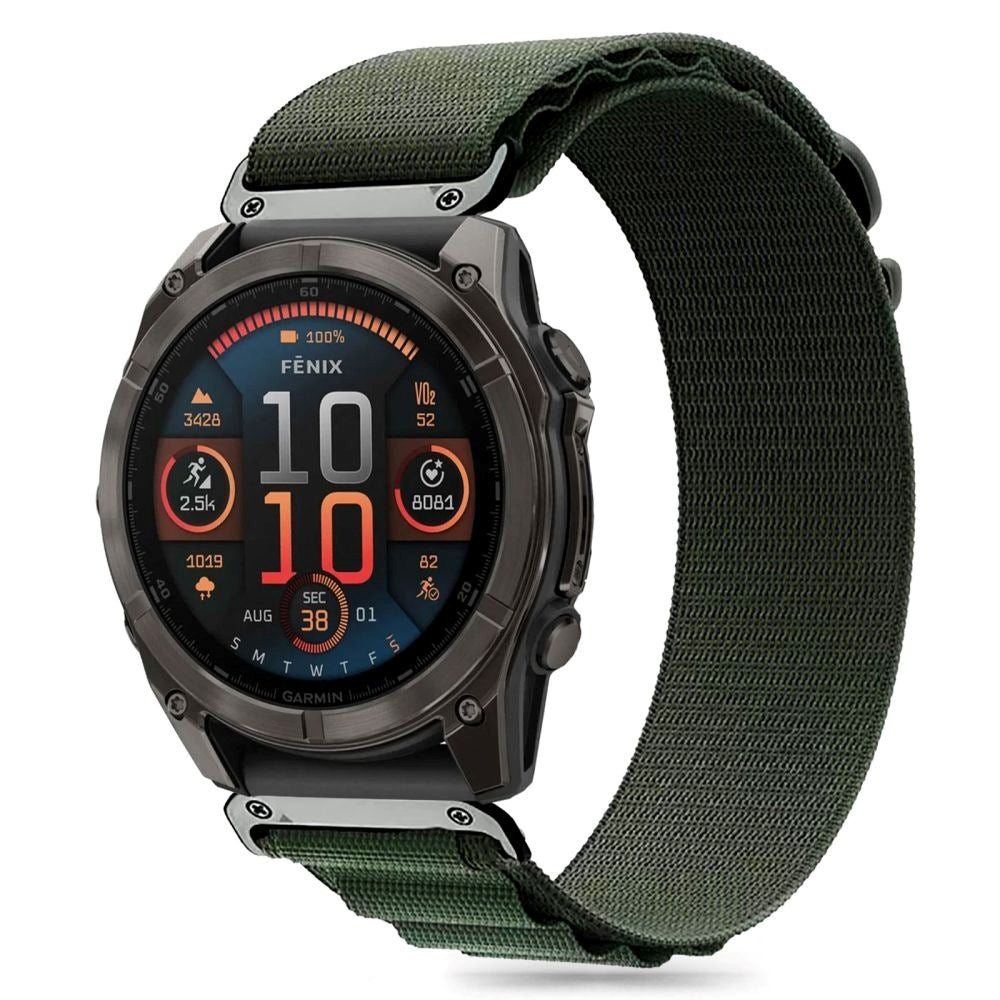 Universal Garmin 22mm QuickFit Tech-Protect Nylon Pro Strap - Dark Green