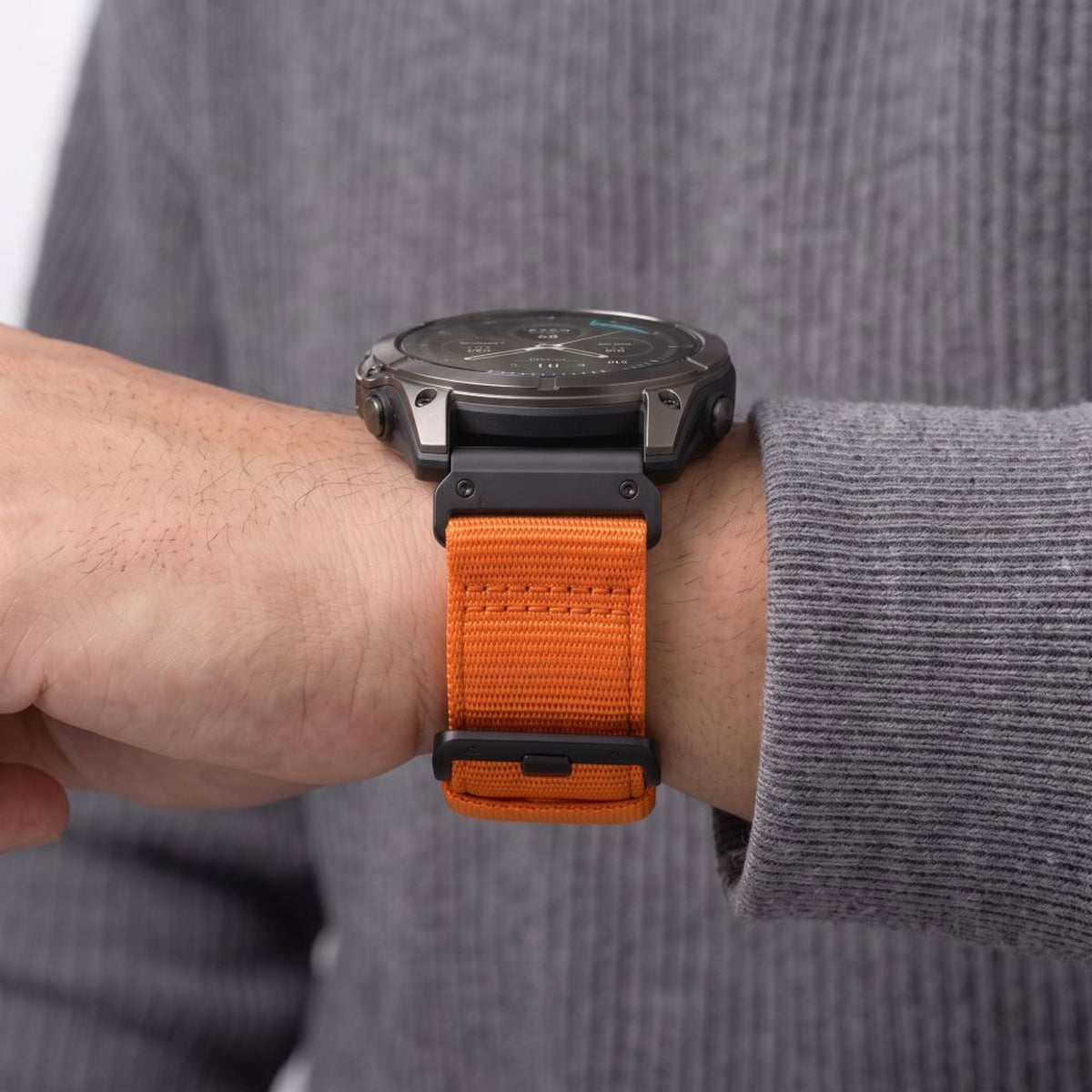 Universal Garmin 22mm QuickFit Tech-Protect Classic Nylon Strap - Orange