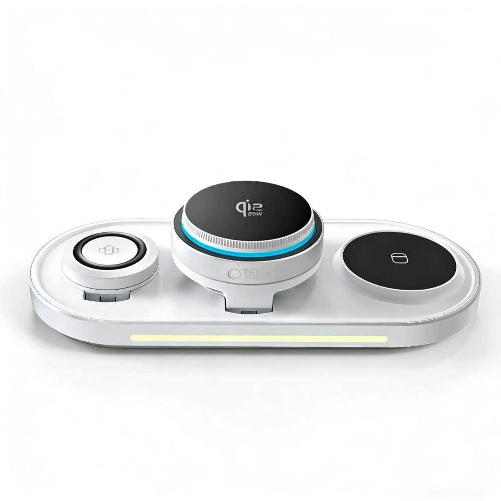 Tech-Protect A51 ARCTICBOOST 3-in-1 Wireless Charger 25W - MagSafe / Qi2 Compatible - White