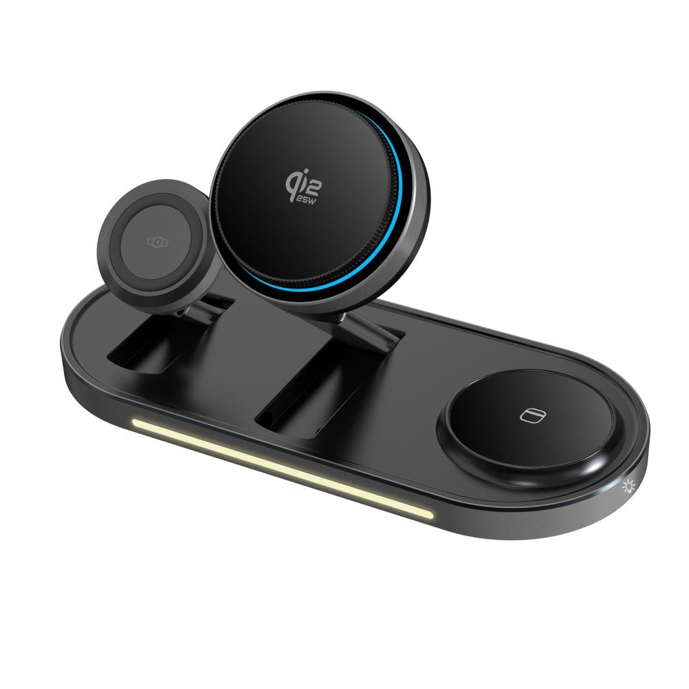 Tech-Protect A51 ARCTICBOOST 3-in-1 Wireless Charger 25W - MagSafe / Qi2 Compatible - Black