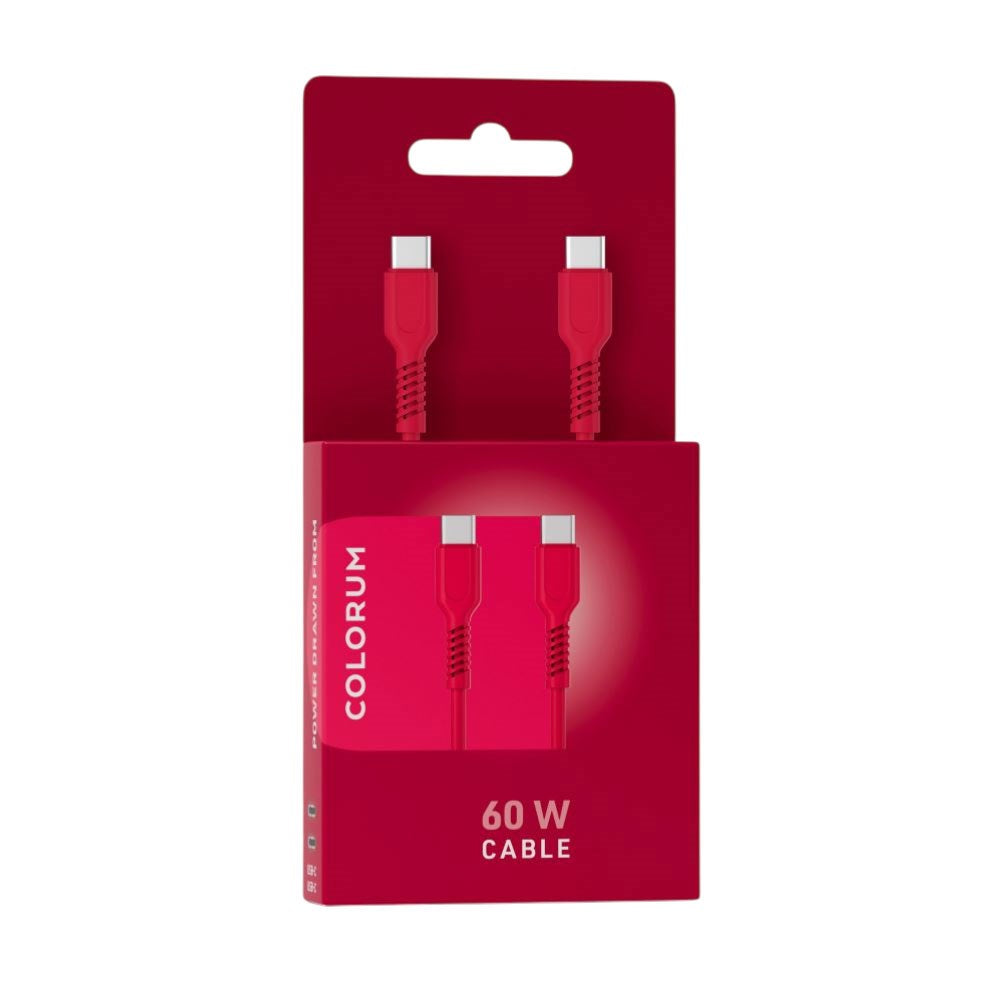 Colorum 60W USB-C to USB-C Cable - 1.8m - Magenta