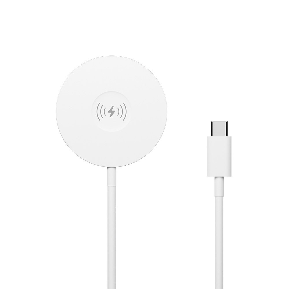 Forever MAWC-400 3-in-1 Magnetic Wireless Charger - 15W - USB-C - MagSafe Compatible - White