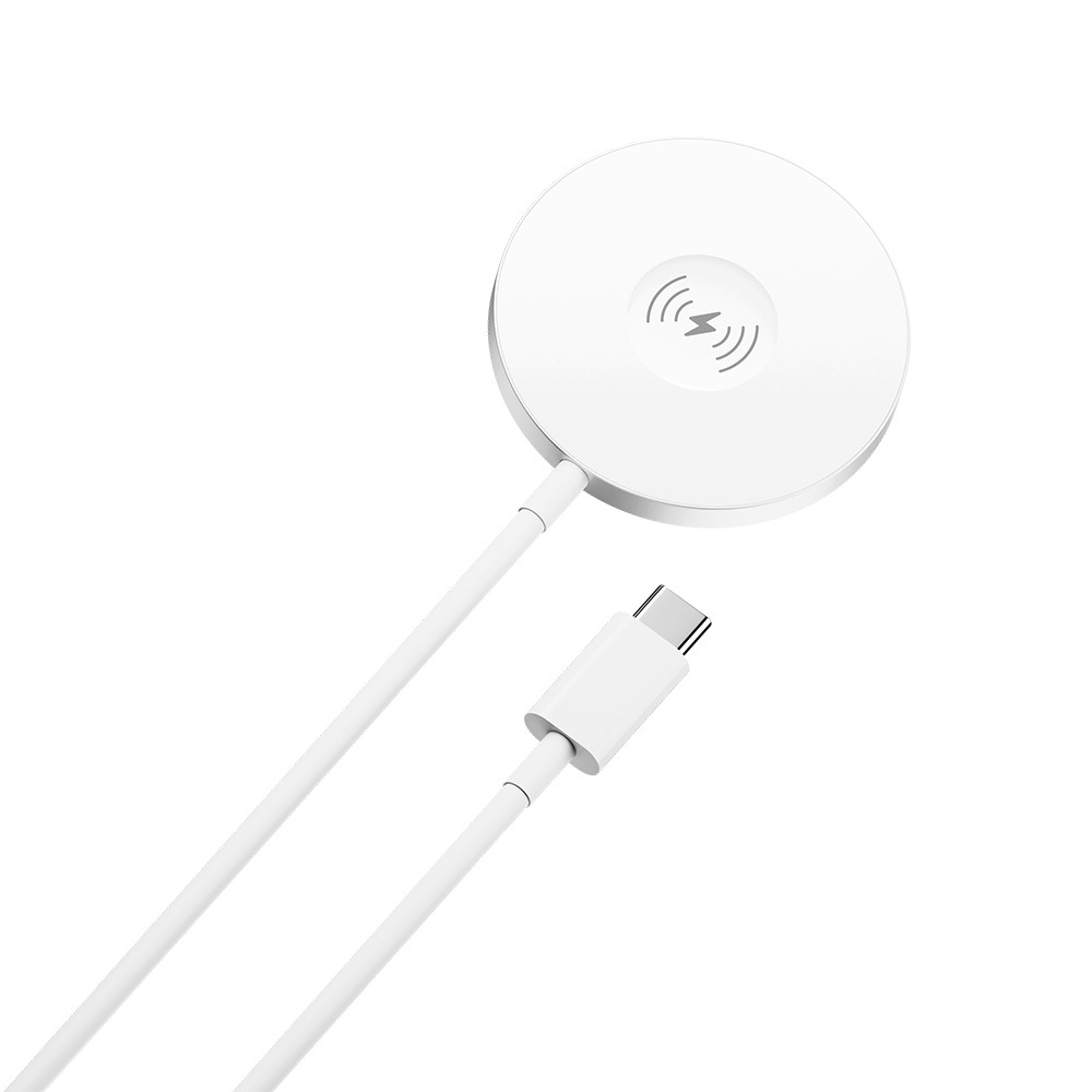 Forever MAWC-400 3-in-1 Magnetic Wireless Charger - 15W - USB-C - MagSafe Compatible - White
