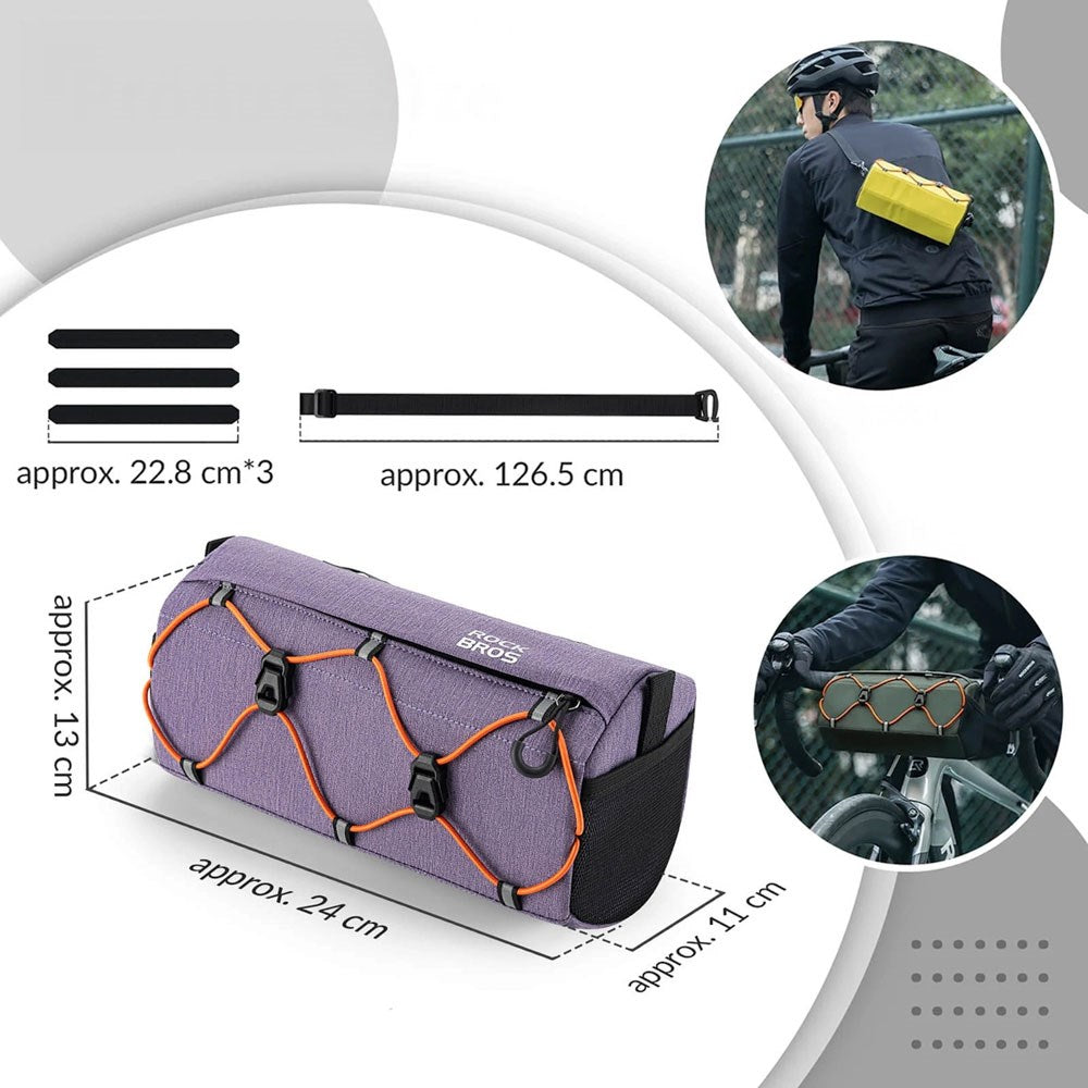 Rockbros Bike Handlebar Bag - 2.2L - Purple