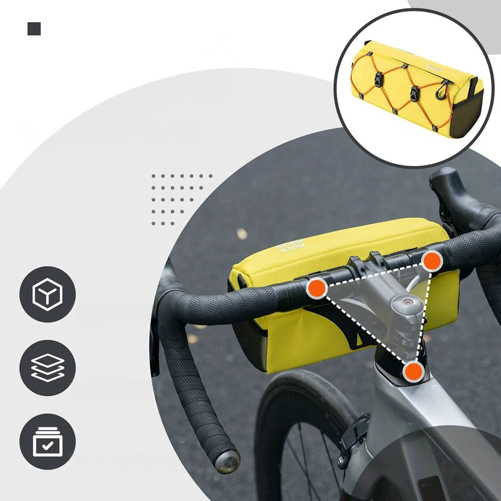 Rockbros Bike Handlebar Bag - 2.2L - Yellow