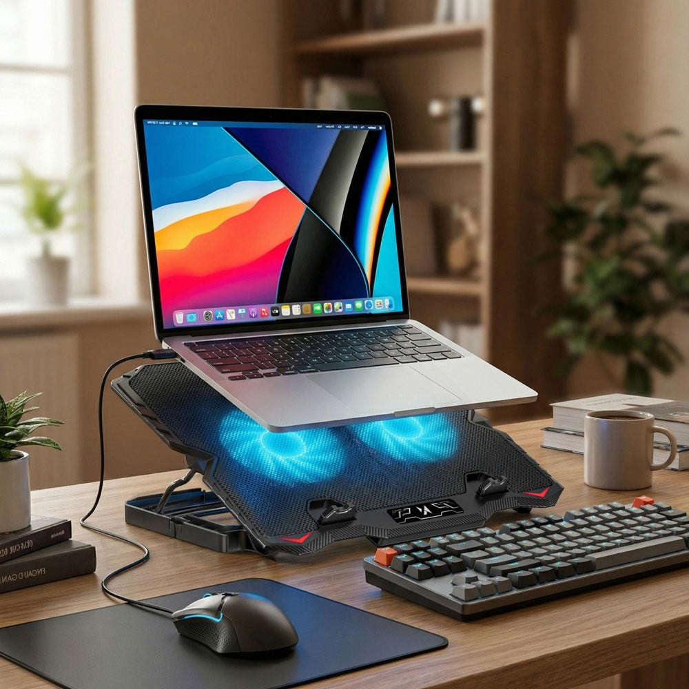 Wozinsky StormPad Computer Stand with Cooling & Mobile Holder - Black