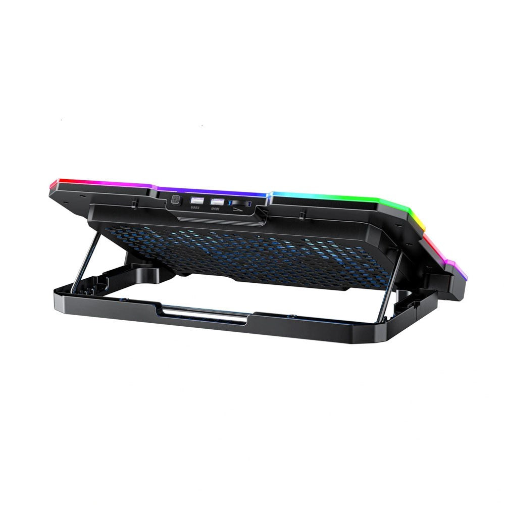 Wozinsky NitroCool Computer Stander with RGB-Light & Cooling - Black