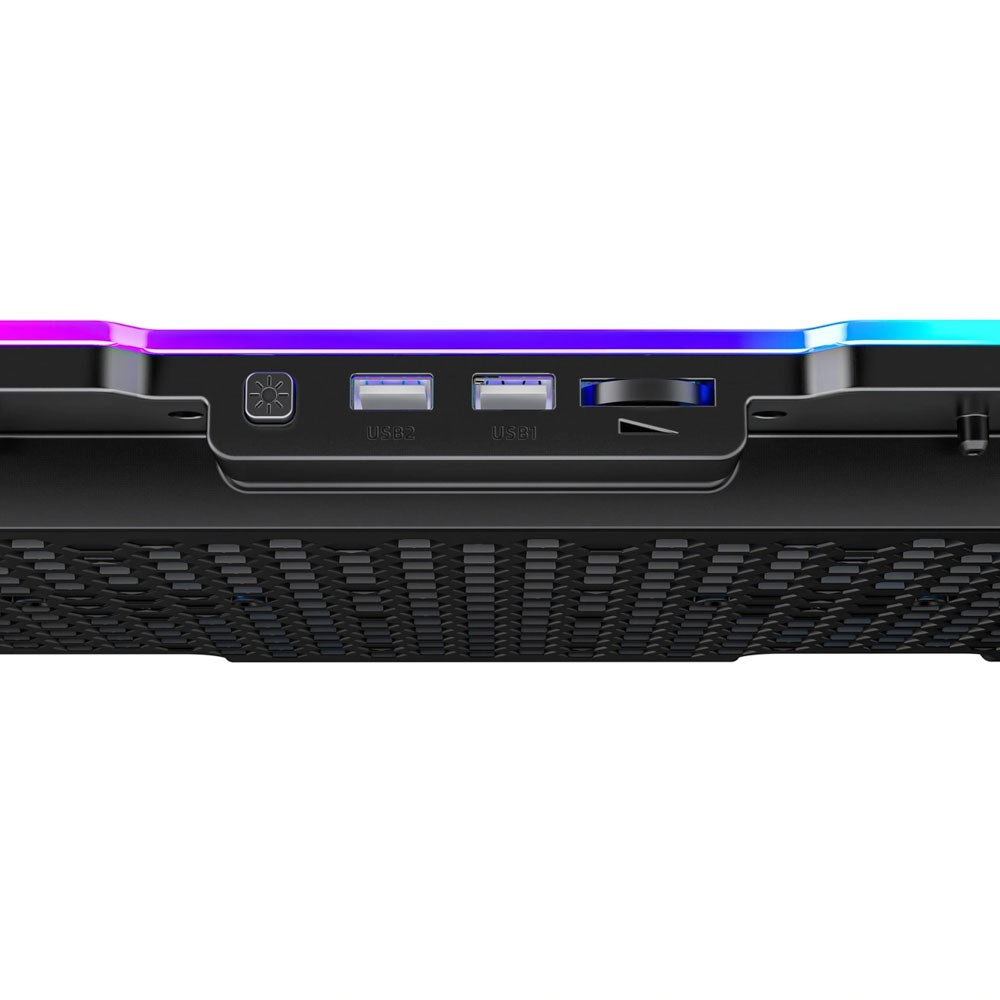 Wozinsky NitroCool Computer Stander with RGB-Light & Cooling - Black