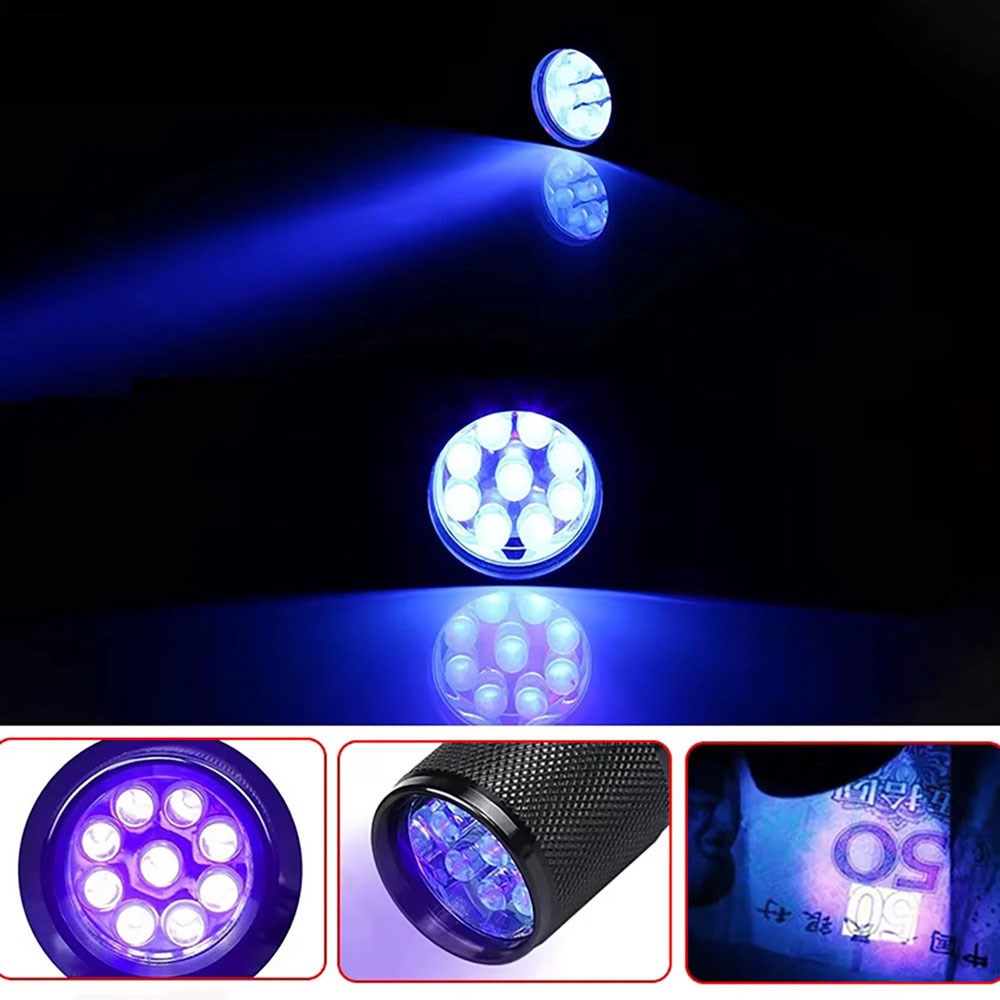 Wozinsky WLD-9L UV Flashlight for Trace Detection - Black