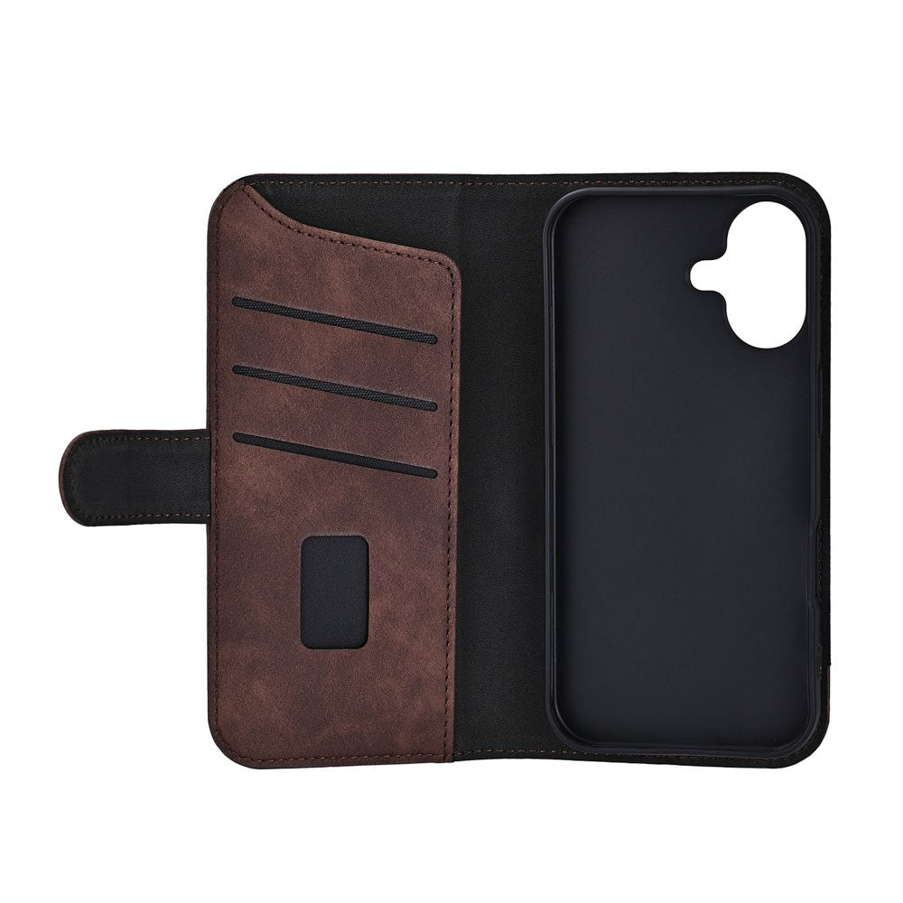iPhone 17 GEAR Faux Leather Flip Case - MagSafe Compatible - Brown