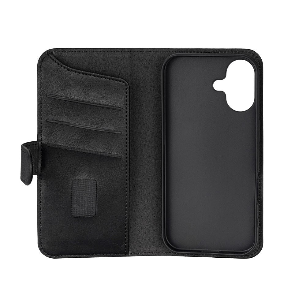 iPhone 17 GEAR Faux Leather Flip Case - MagSafe Compatible - Black
