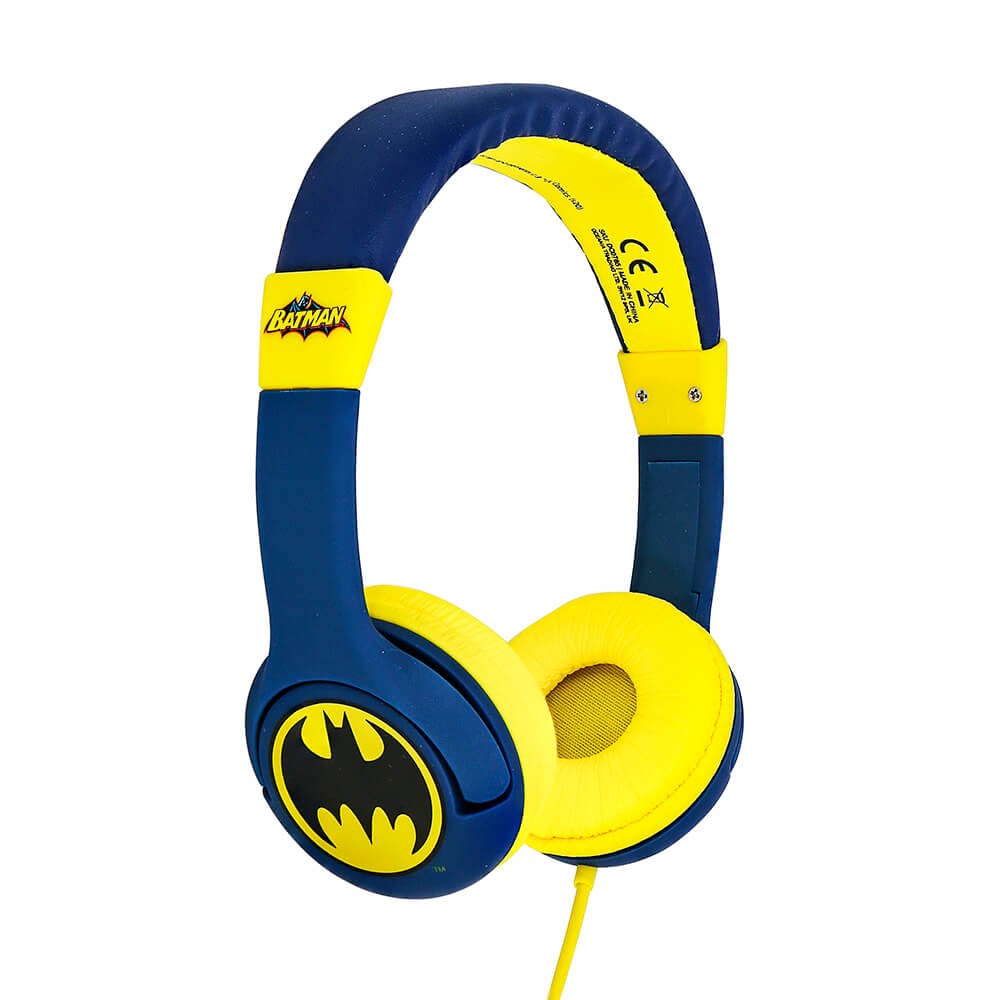 Batman Caped Crusader Kids Headset 3-7 Years - Max. 85dB - Blue / Yellow