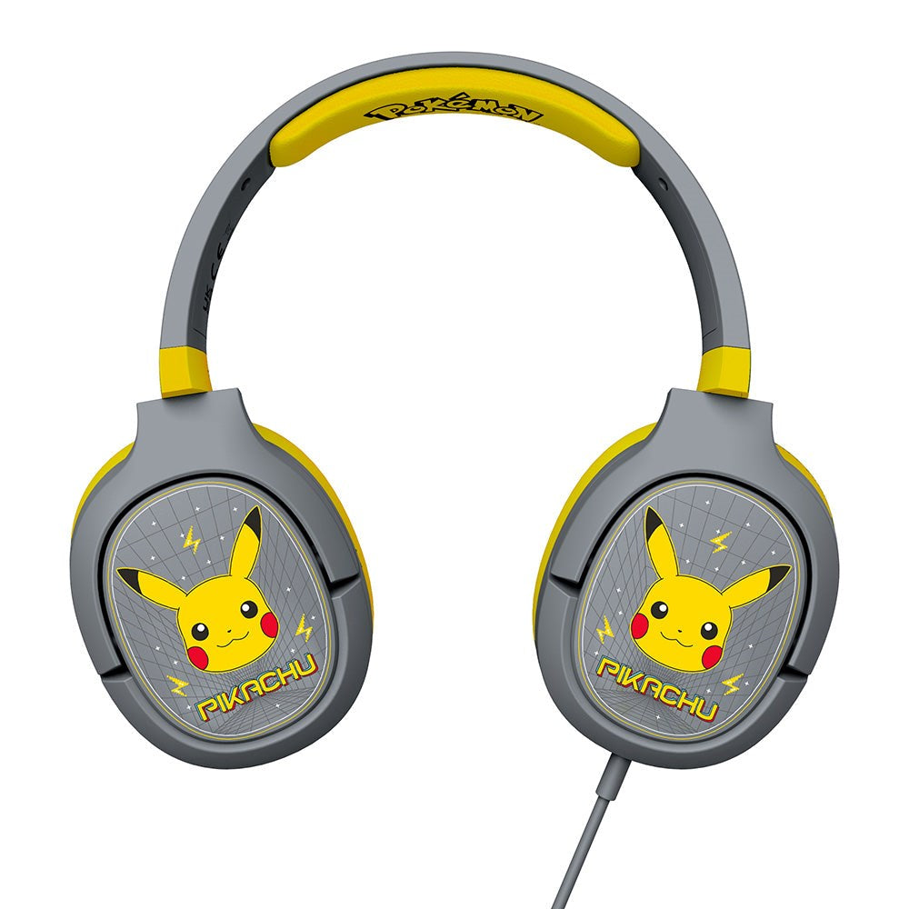 Pro G1 Over-Ear Gaming Headset with Detachable Microphone - Pokémon Pikacu - Grey / Yellow