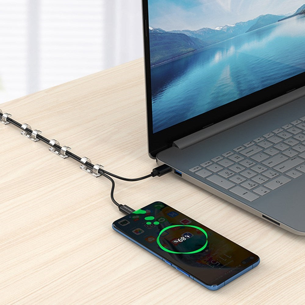 CableCreation Double-adhesive Cable Holder - Large - 50 pcs - Transparent