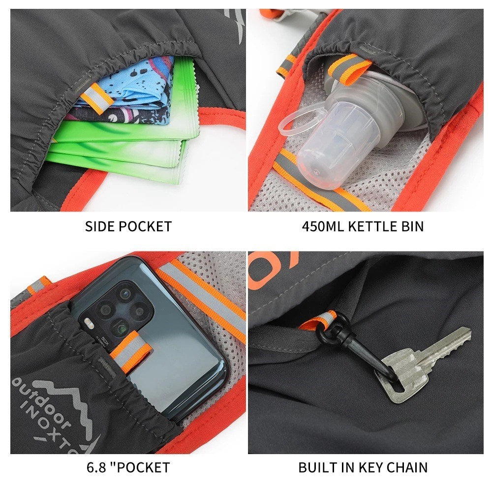 Running Vest with Practical Pockets - Size L - Black