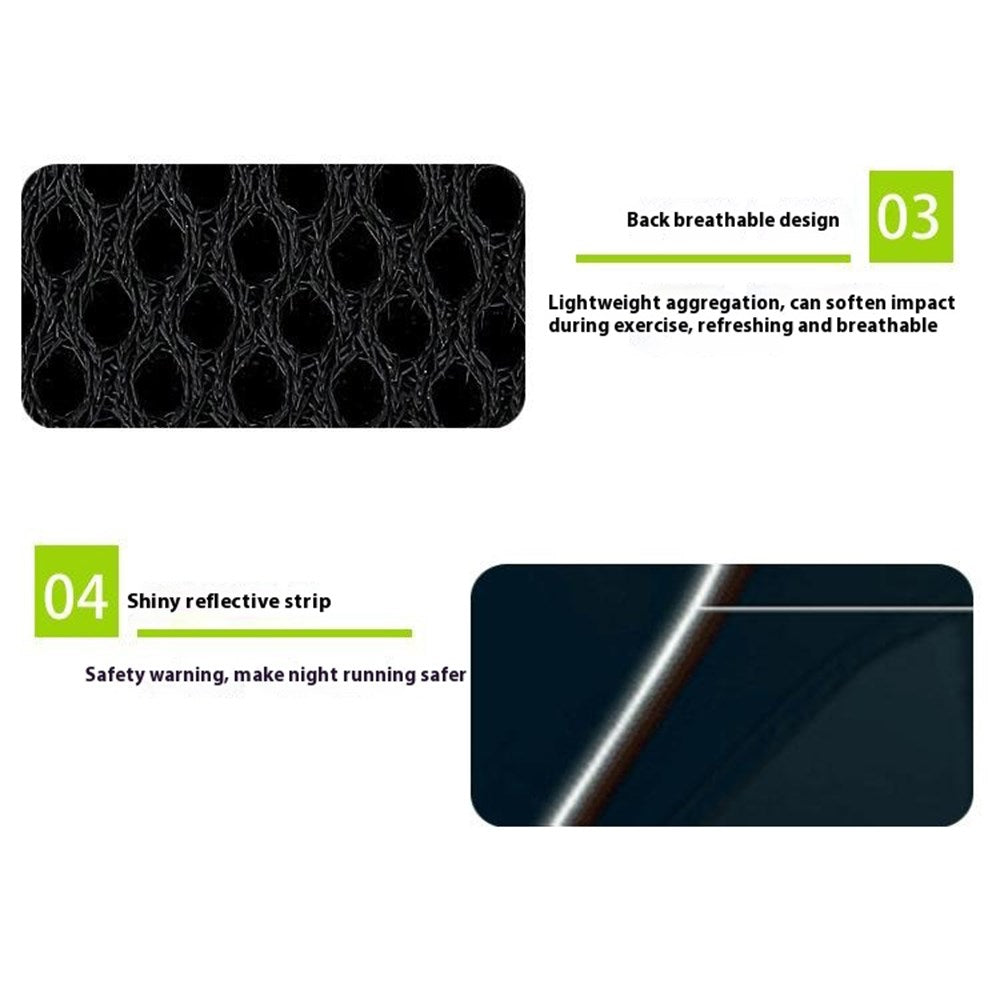 Multifunctional Running Belt with 2 x Pockets & Holder for Water Bottle - Black