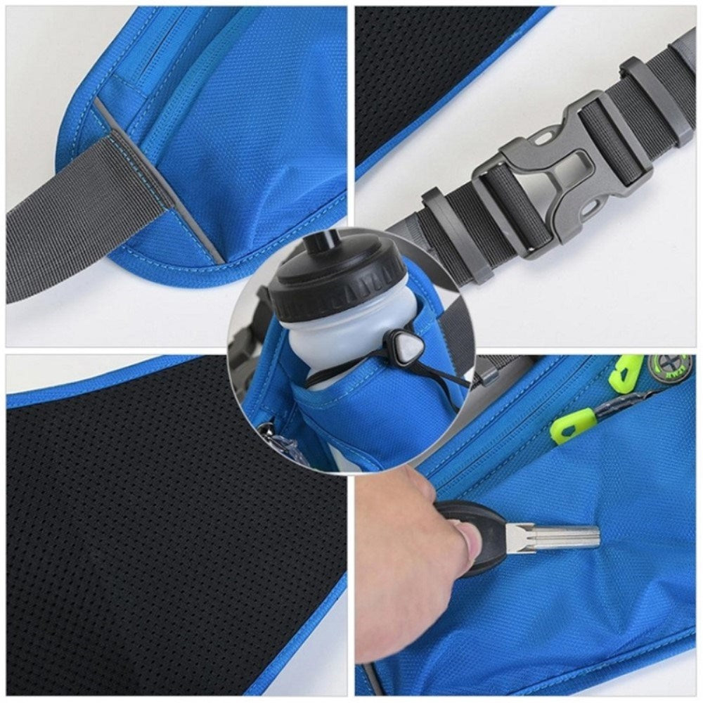 Waist Bag with Water Bottle Holder - Green