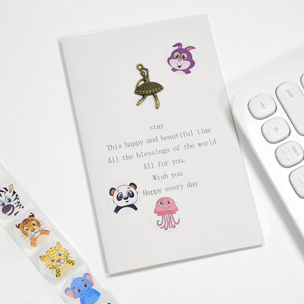 Roll of 500 x Stickers of Cartoon Animals - Sea Animals