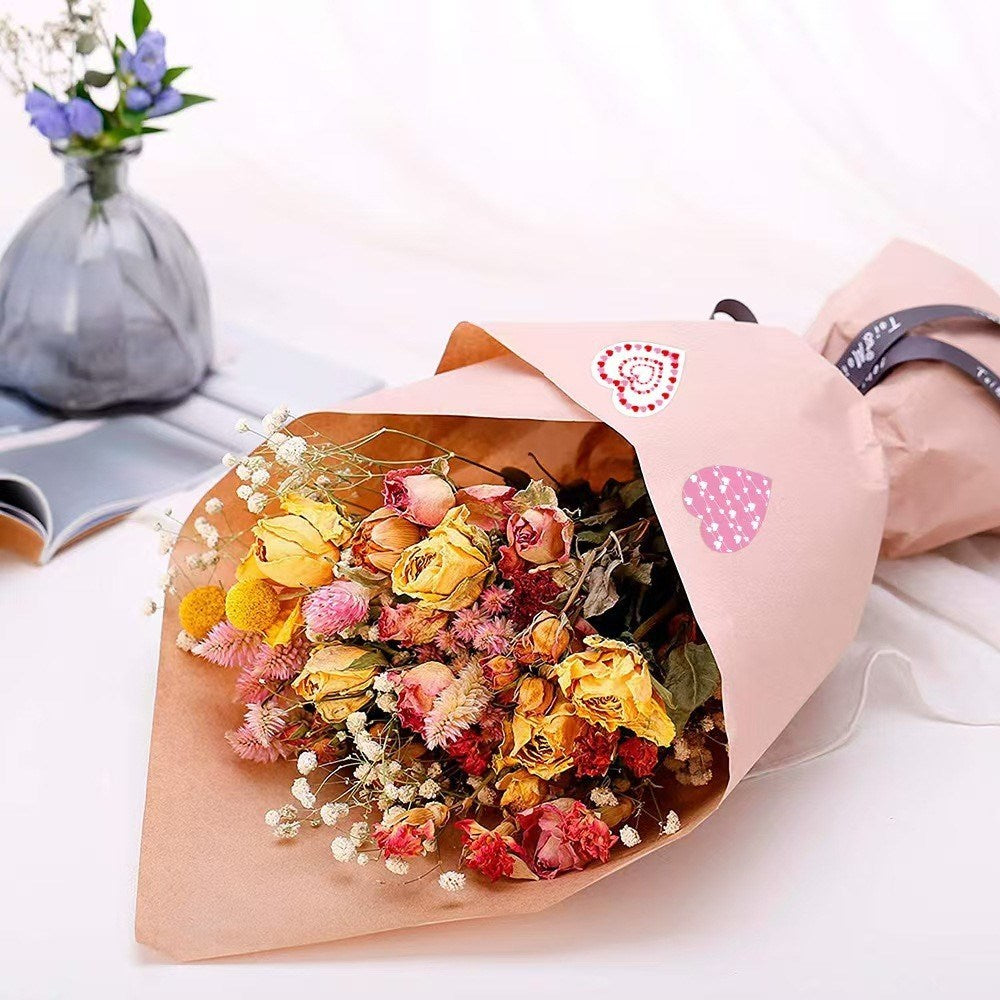 Roll of 500 x Stickers - Hearts
