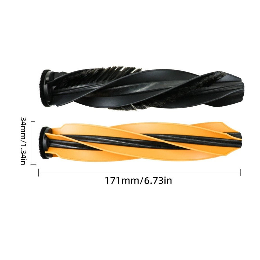 1 Pair Vacuum Brushes for Dreame X50 Ultra Robot Vacuum – Orange + Black