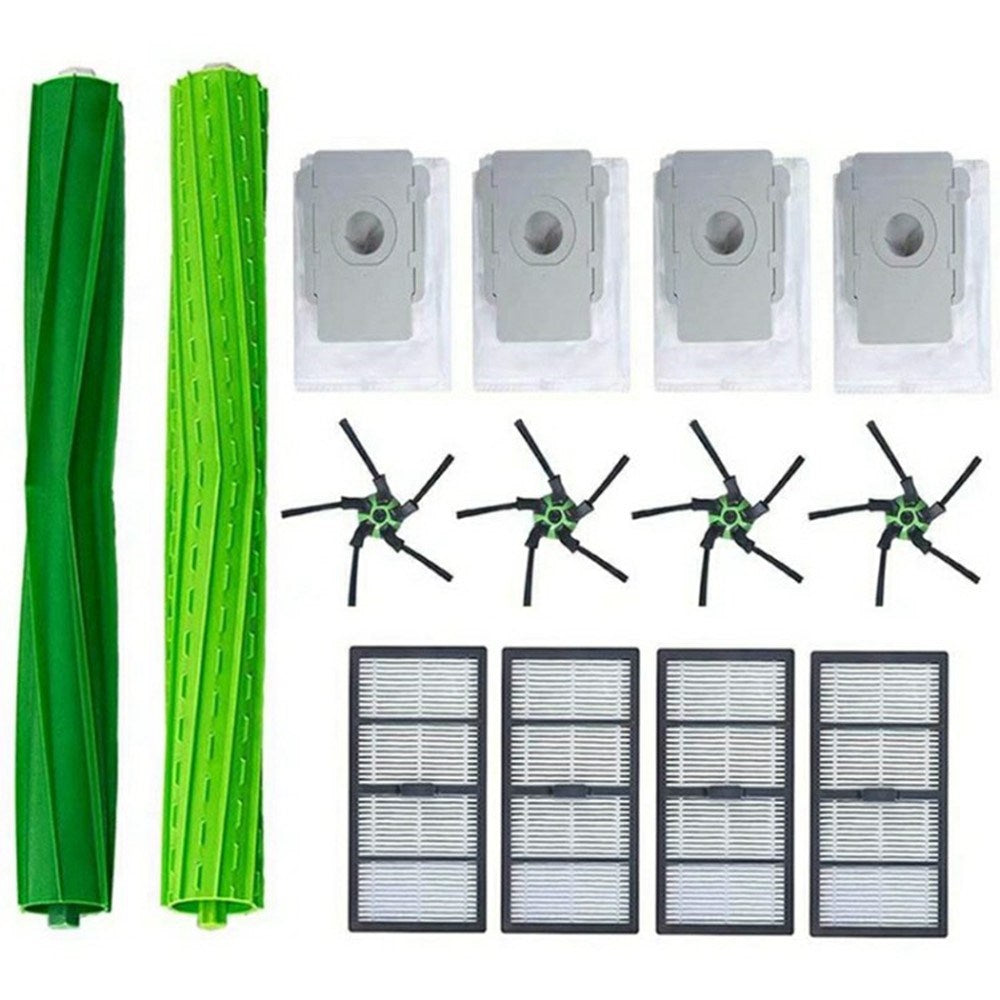 iRobot Roomba S9+ / S9 Robot Vacuum Accessory Kit with Brush, Filter & Bags - 14 pcs - White / Green