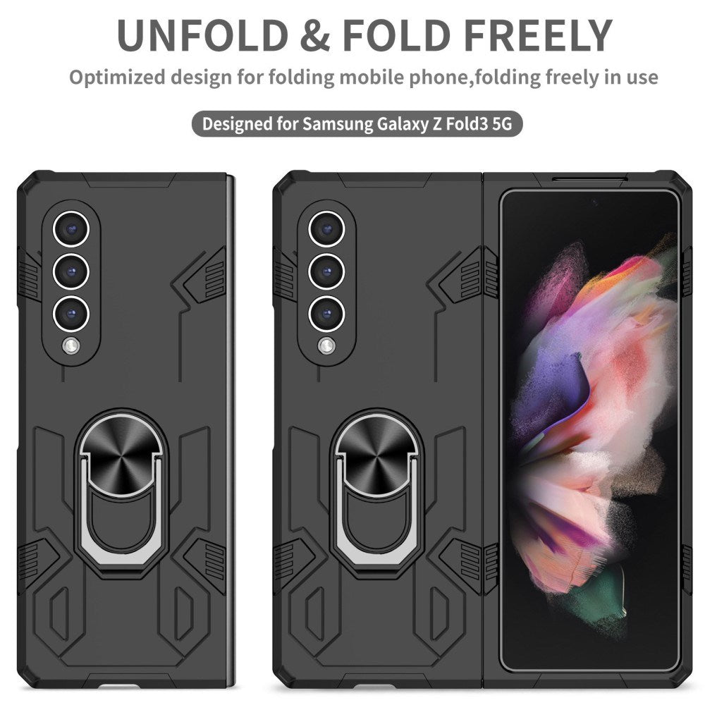 EIDERWOOD Samsung Galaxy Z Fold3 (5G) Tough Case with Kickstand - Black