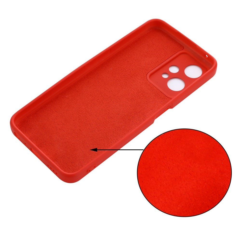EIDERWOOD OnePlus Nord CE 2 Lite (5G) Liquid Silicone Case with Strap - Red