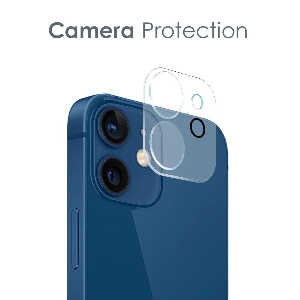 NORTHJO iPhone 12 | 3-in-1 360° Protection Set with Case | Screen Protector | Camera Lens Protector - Transparent