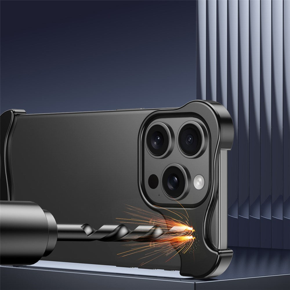 iPhone 15 Pro Two-Piece Metal Bumper Case - Black