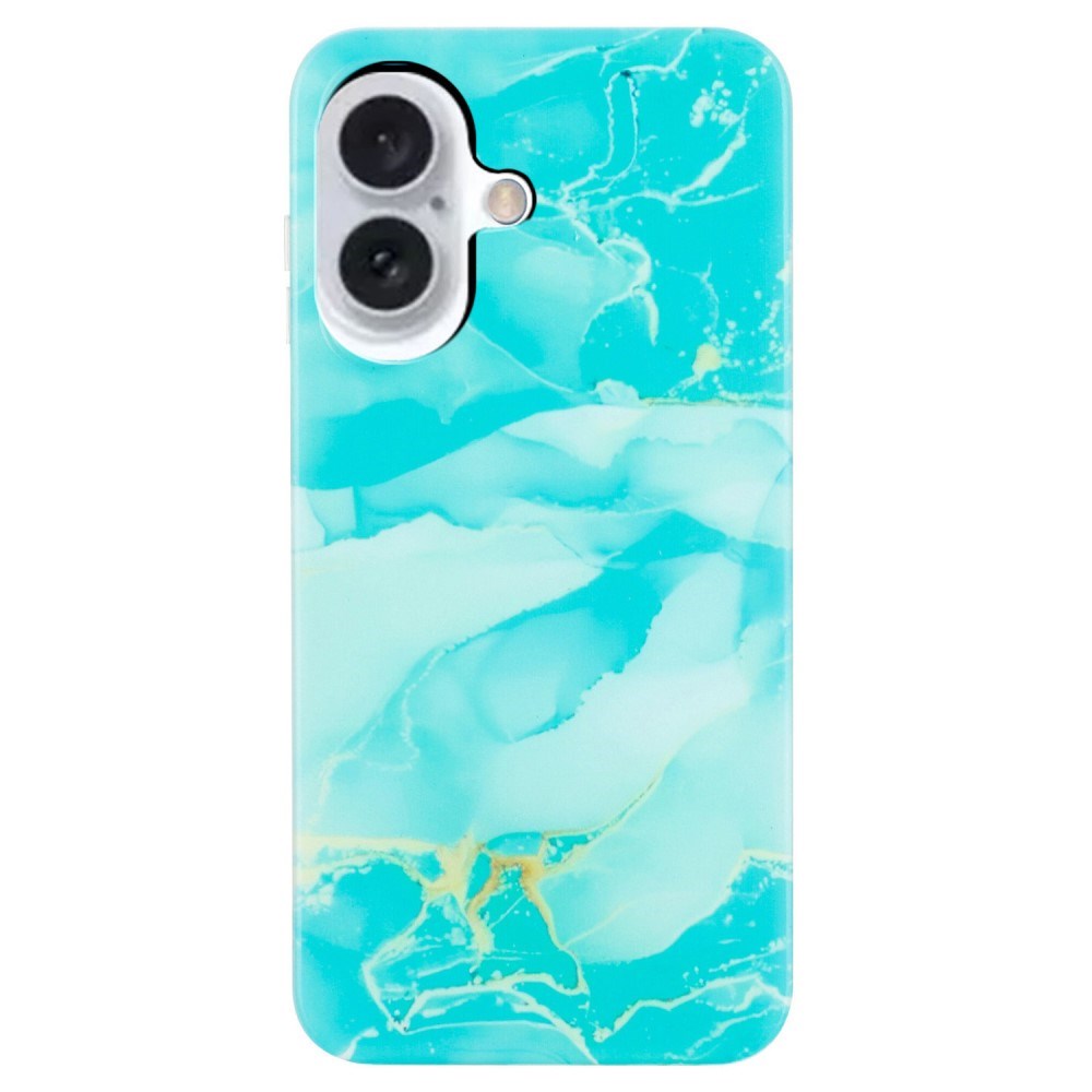 EIDERWOOD iPhone 16 Plus Flexible Plastic Case with Marble Design - Blue