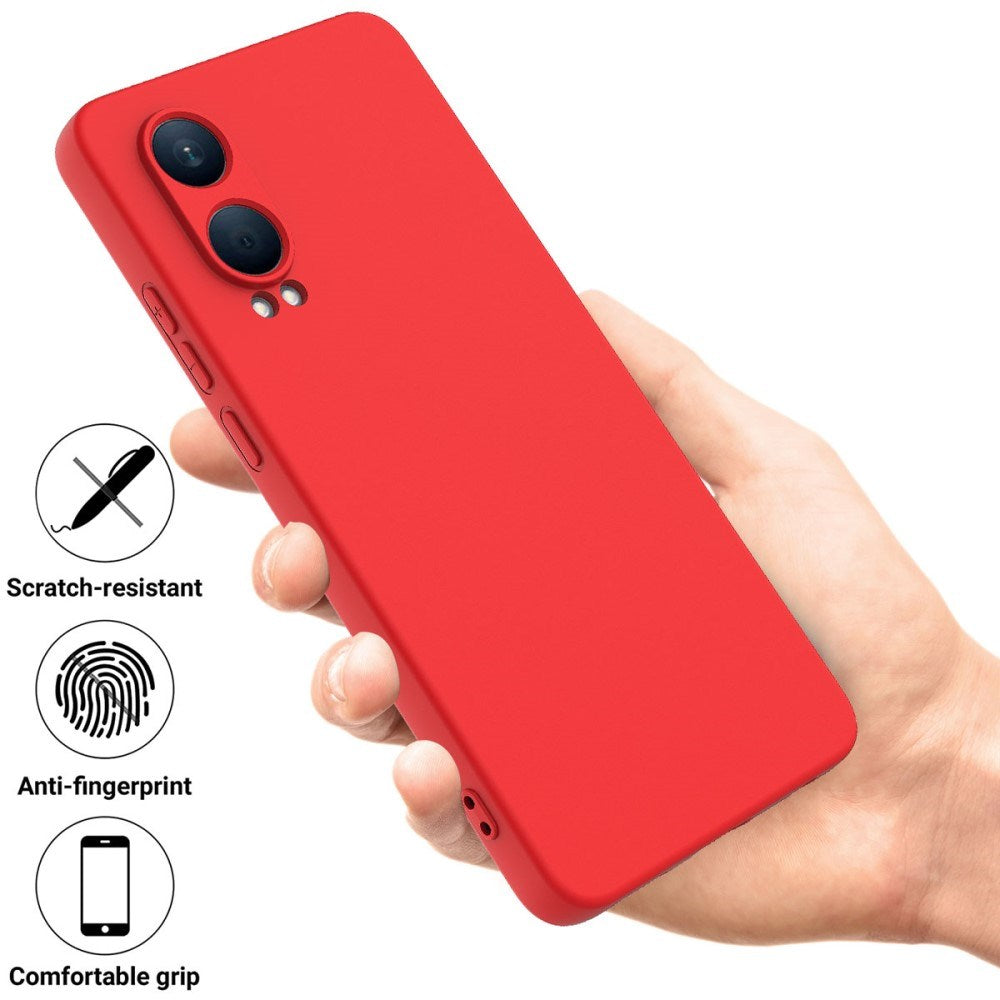 EIDERWOOD OnePlus Nord CE4 Lite (5G) Liquid Silicone Case w. Strap - Red