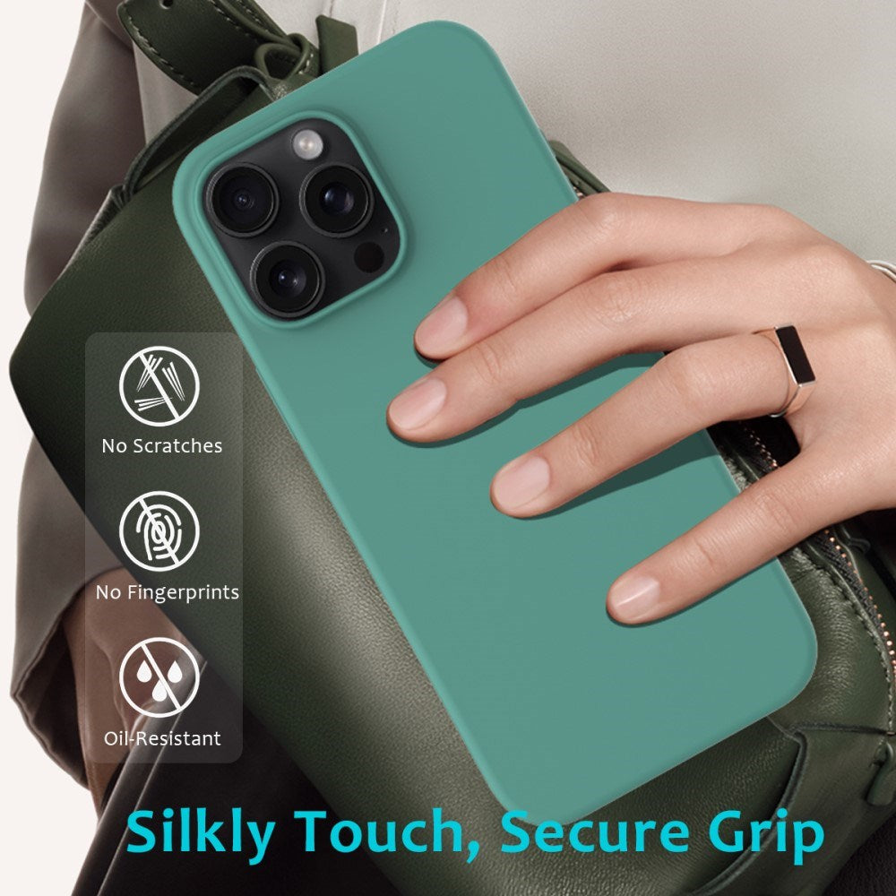 EIDERWOOD iPhone 16 Pro Max Lined Silicone Case - Dark Green