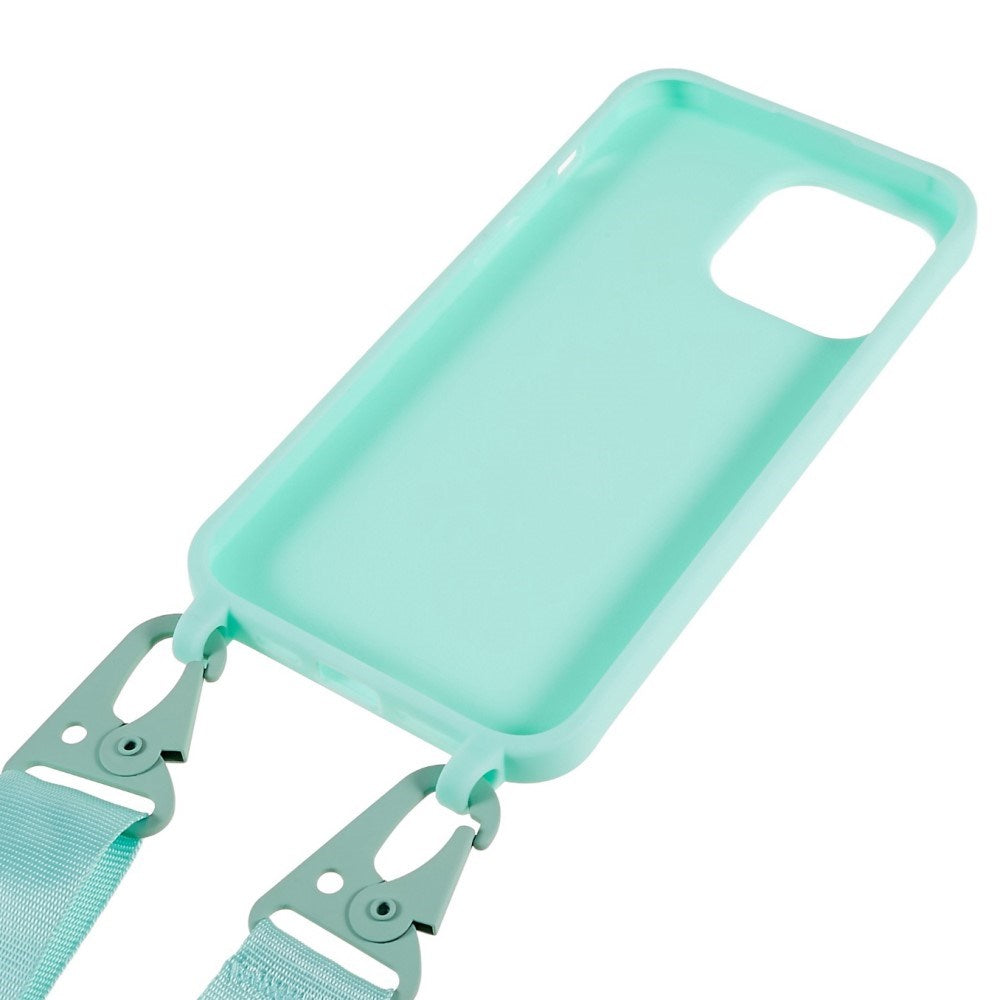 iPhone 16 Pro EIDERWOOD Flexible Plastic Case with Strap - Mint Green