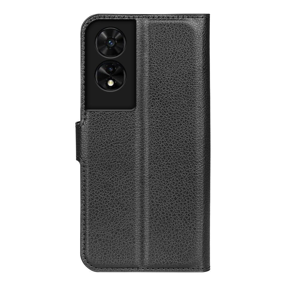 EIDERWOOD TCL 505 Litchi Faux Leather Flip Case with Wallet & Stand Function - Black