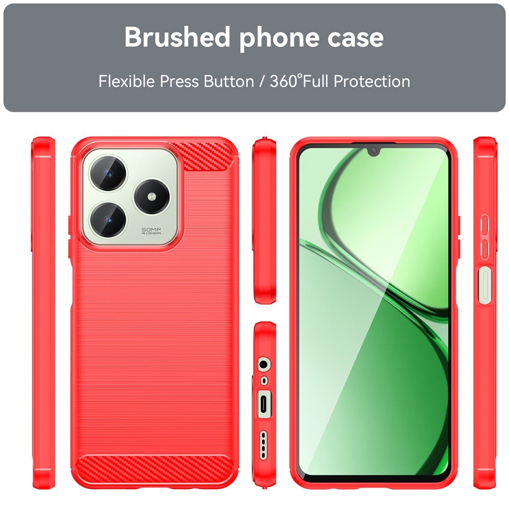 Realme Note 60x (4G) / C63 (4G) / C61 (4G) EIDERWOOD Carbon Fiber Case- Red