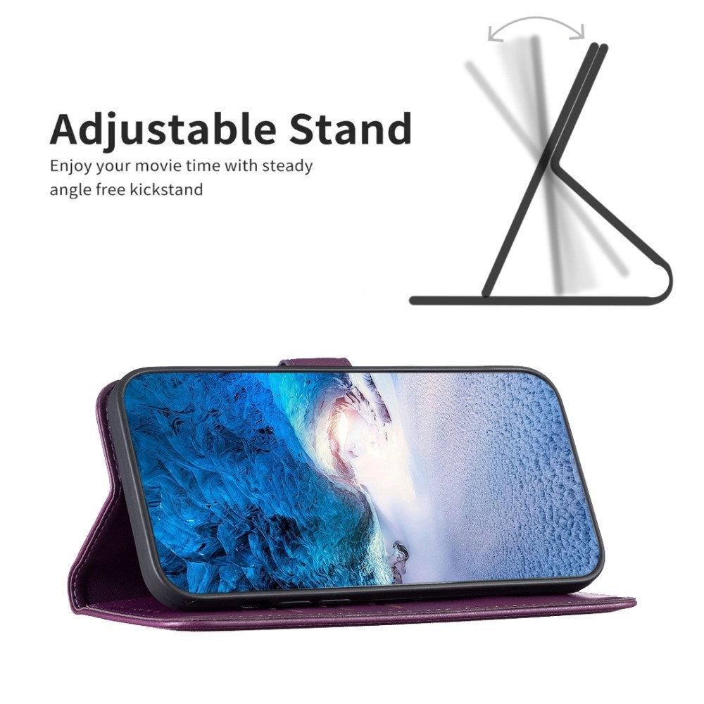 Realme Note 60 / 60x (4G) / C63 (4G) / C61 (4G) Faux Leather Case with Stand Function & Card Holder - Purple
