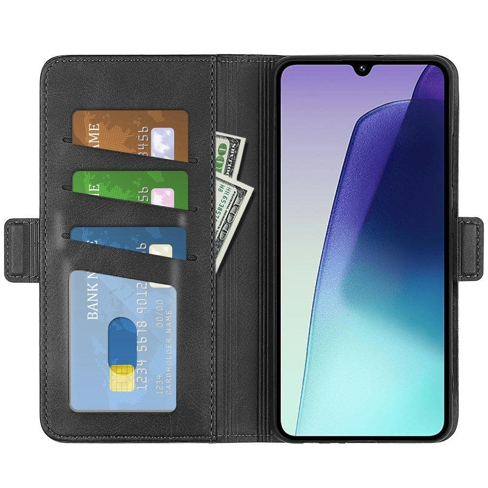 EIDERWOOD Xiaomi Redmi 14C / Poco C75 Faux Leather Flip Case with Cardholder & Stand Function - Black