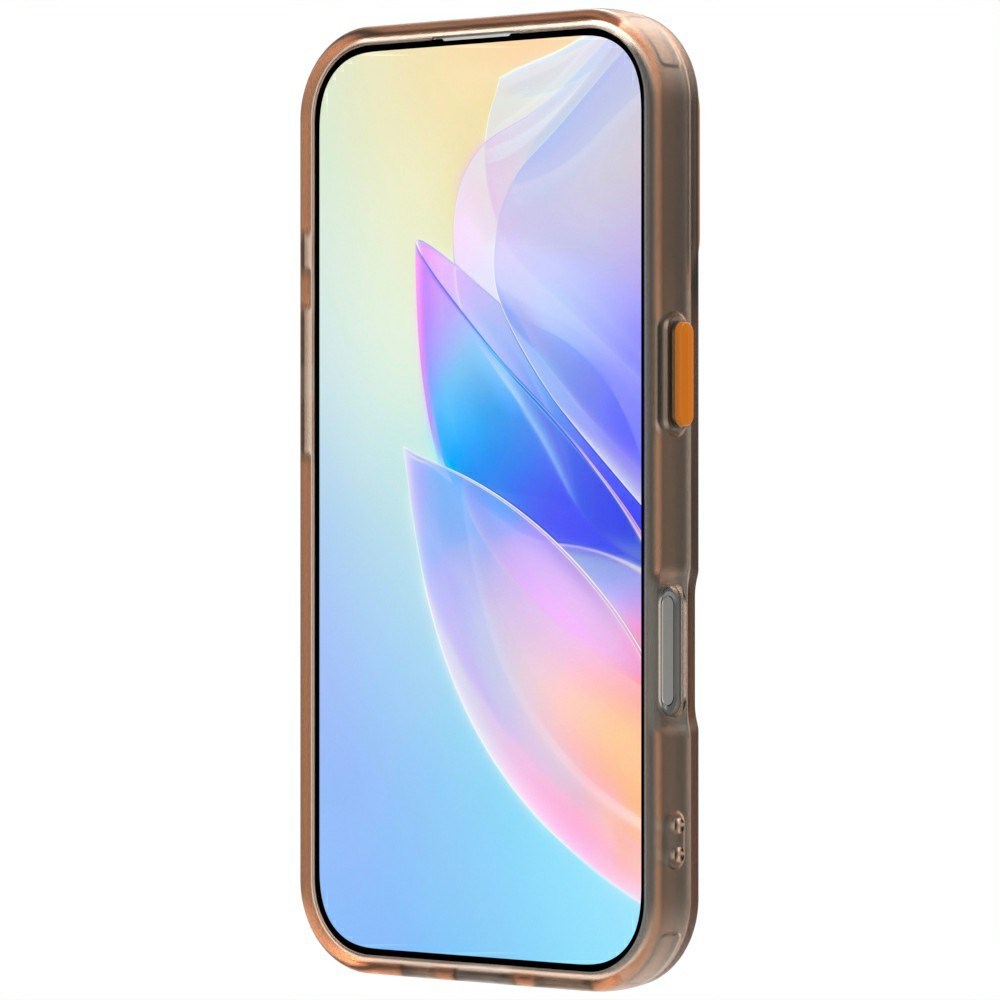 EIDERWOOD iPhone 16 Pro Hybrid Plastic Case - MagSafe Compatible - Transparent / Orange