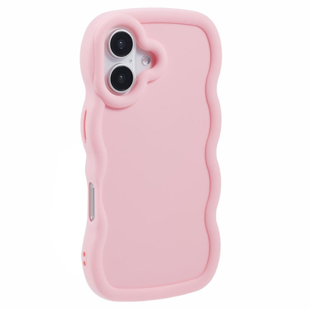 iPhone 16 Plus EIDERWOOD Flexible Plastic Wavy Case - Light Pink